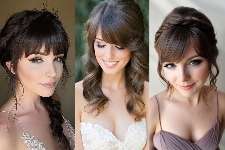 17 Chic Bridesmaid Hairstyles with Bangs: Stunning Ideas for an Elegant Wedding Look